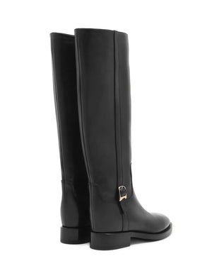 Hermibo Flat Tall Boot in Black