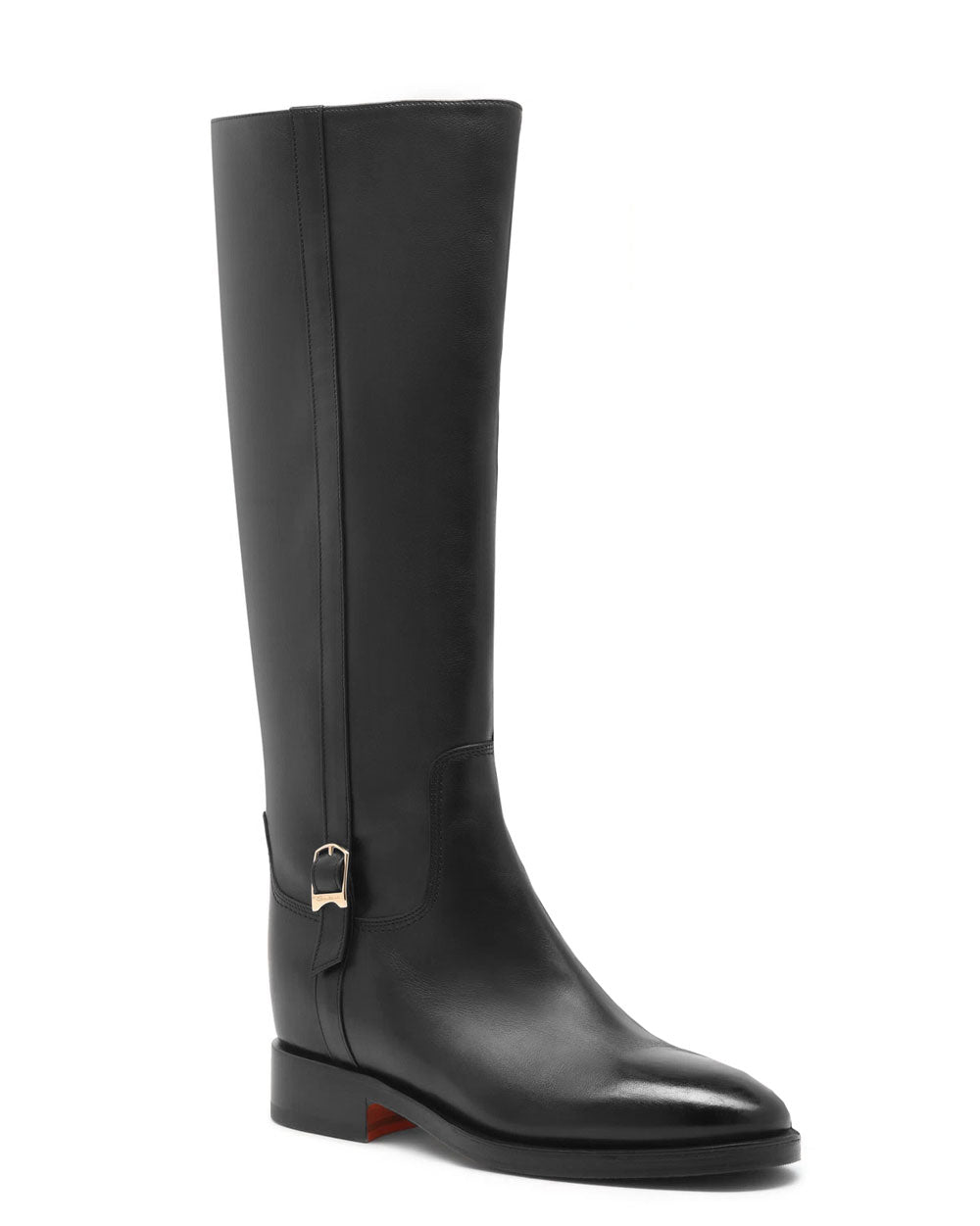 Hermibo Flat Tall Boot in Black