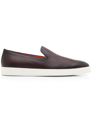 Leather Pancia Casual Loafer in Brown