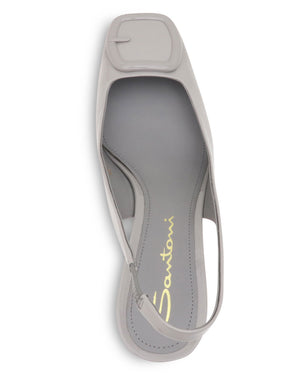 Lemon Slingback Heel in Light Grey