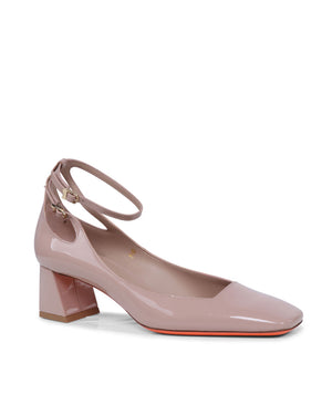 Marta Patent Ankle-Strap Pump in Pink