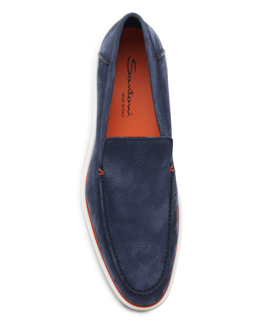 Tumbled Calfskin Casual Loafer in Blue