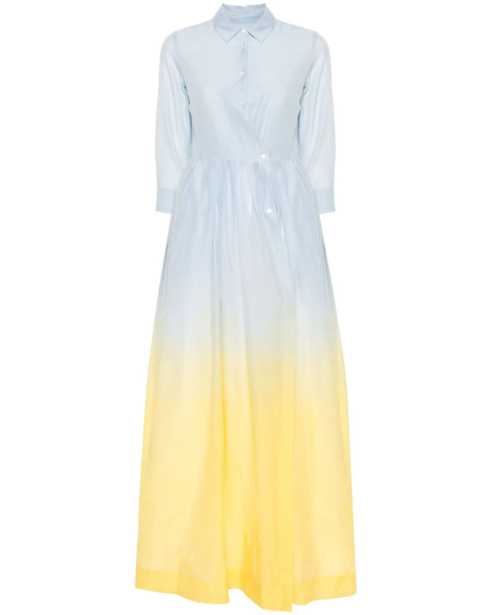 Blue and Yellow Degrade Edna Shirt Dress