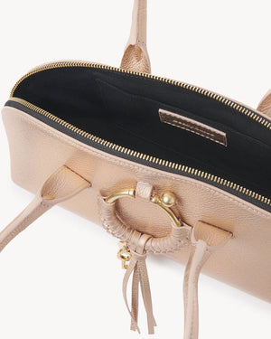 Joan Double Handle Shoulder Bag in Golden Dust