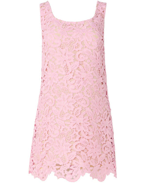 Pink Lace Mini Dress