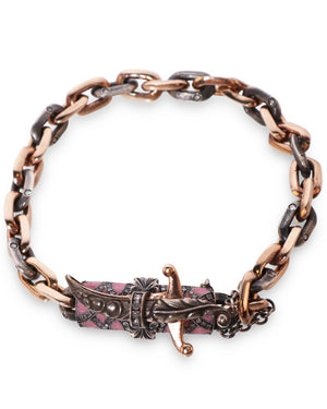 Mosaic Clasp Link Bracelet