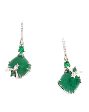 Emerald Bee Earrings