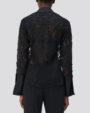 Black Candela Long Sleeve Lace Shirt