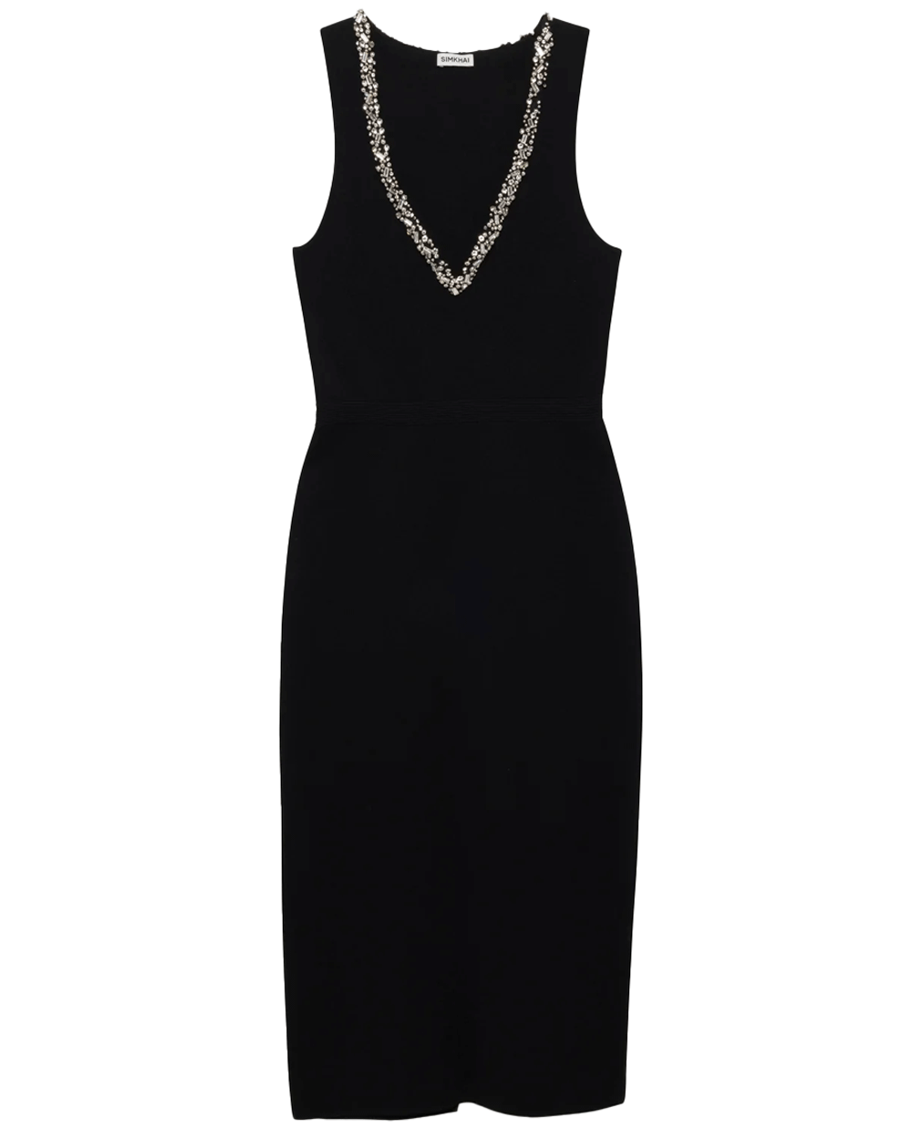 Black Khari Midi Dress