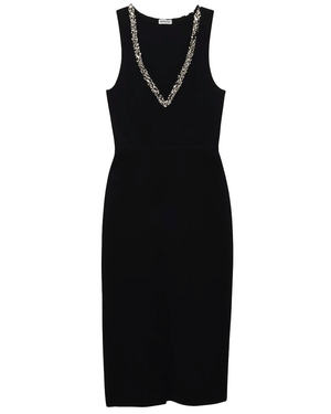 Black Khari Midi Dress