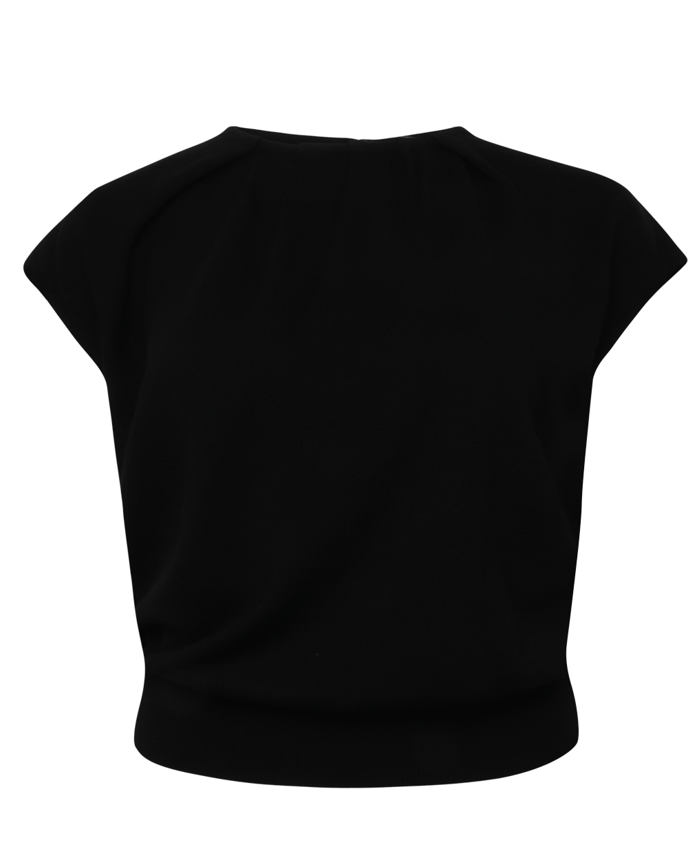 Black Lamara Draped Pullover