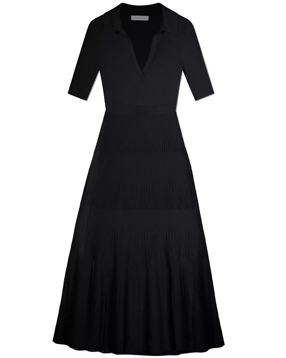 Black Pati Polo Midi Dress
