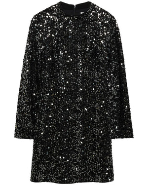 Black Sequin Safia Mini Dress