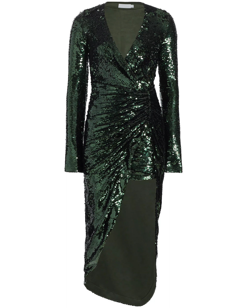 SIMKHAI Emerald Sequin Emersyn Long Sleeve Midi Dress – Stanley Korshak