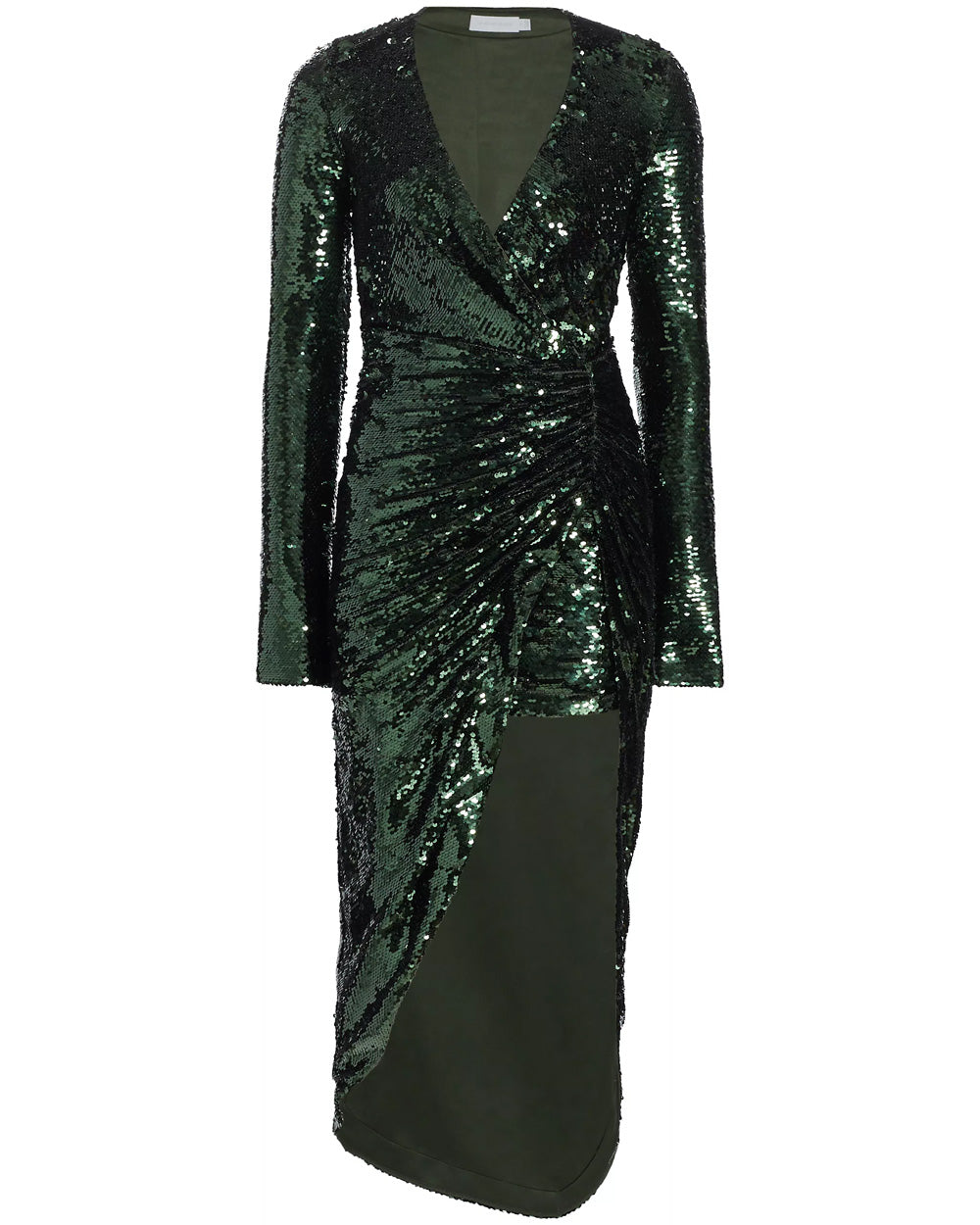 Emerald Sequin Emersyn Long Sleeve Midi Dress