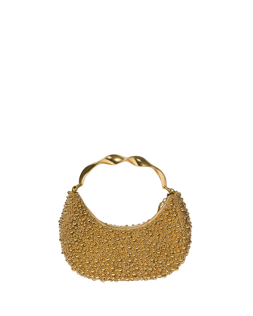 Evelyn Crescent Bag in Gold