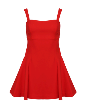 Fiery Red Sadie Sleeveless Dress