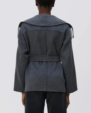 Grey Melange Rowen Fringe Jacket