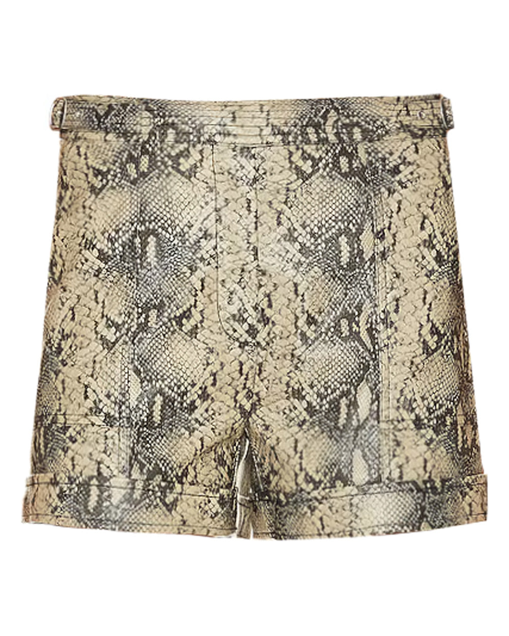 Macadamia Python Vegan Leather Chace Belted Short