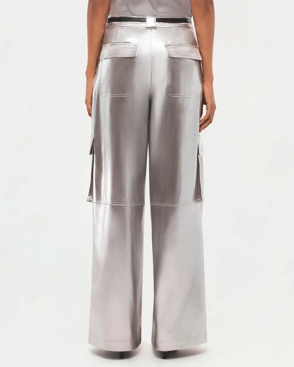 Silver Beatriz Wide Leg Cargo Pant