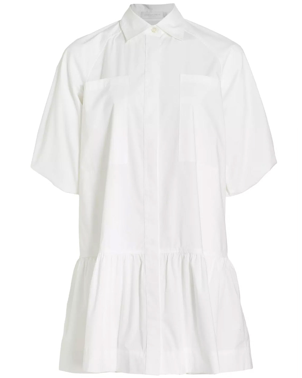 White Cotton Poplin Crissy Shirt Dress
