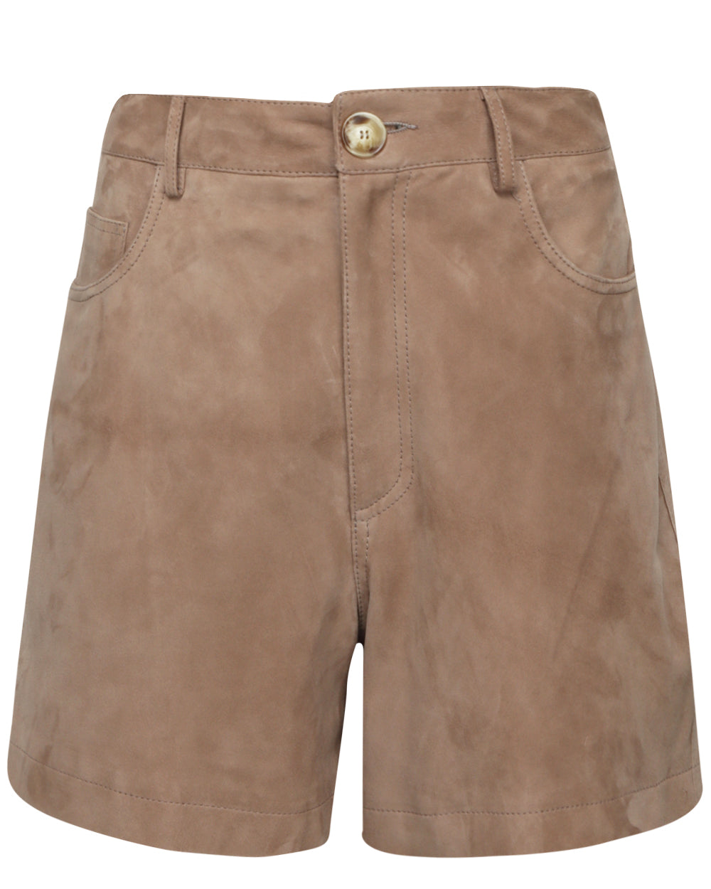 Almond Zinnia Suede Short