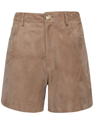 Almond Zinnia Suede Short