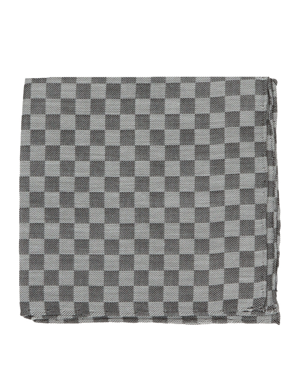 Grey Quartet Checkered Pocket Square