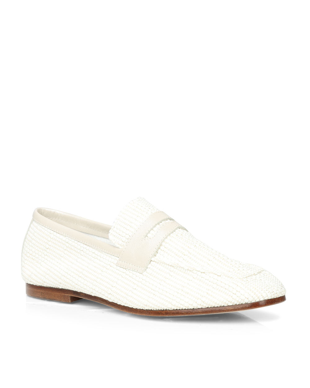 Essenziale Loafer in White Raffia