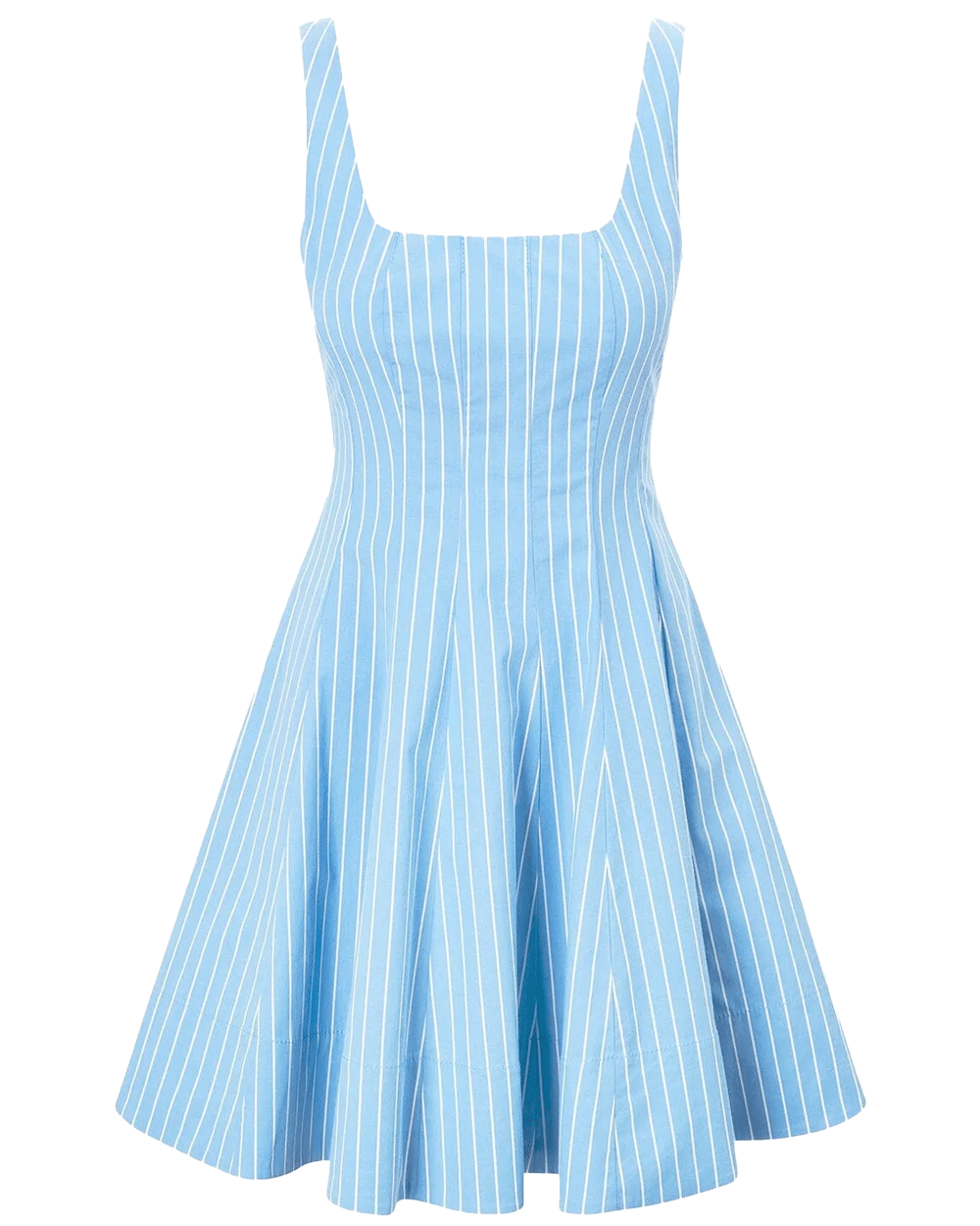 Azure Pinstripe Mini Wells Dress