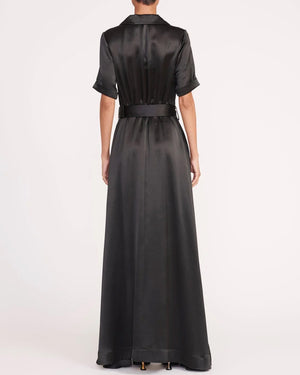 Black Satin Millie Dress