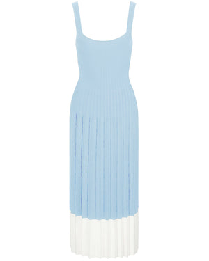 Clear Blue and White Ellison Dress