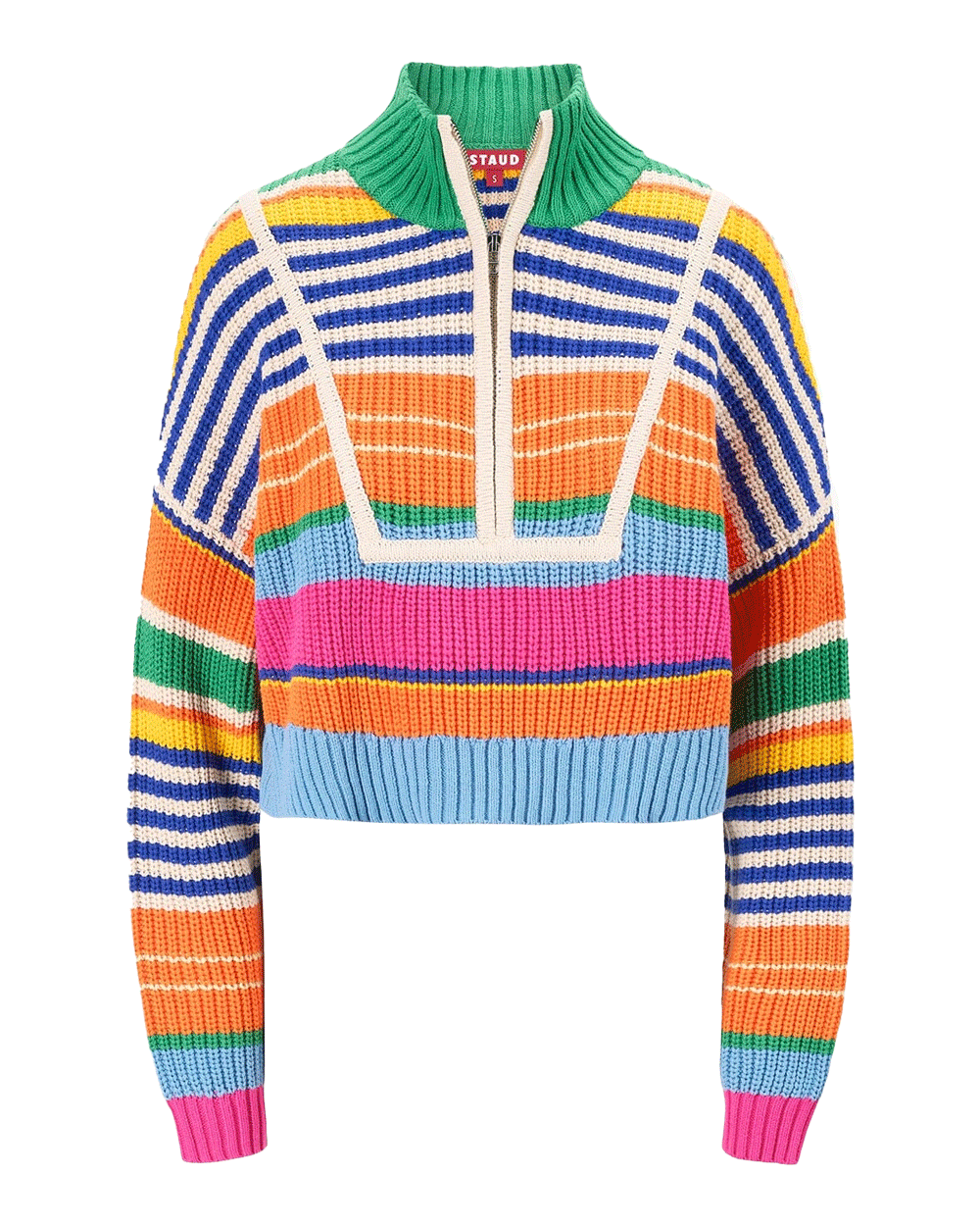Multibayadere Stripe Cropped Hampton Sweater