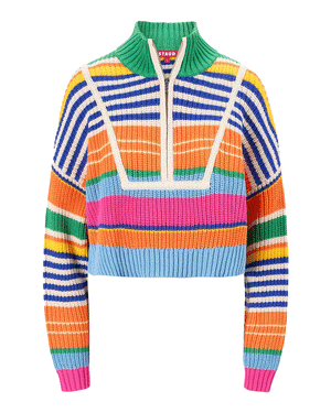 Multibayadere Stripe Cropped Hampton Sweater