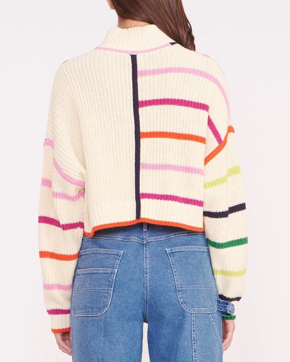 Rainbow Cropped Hampton Sweater