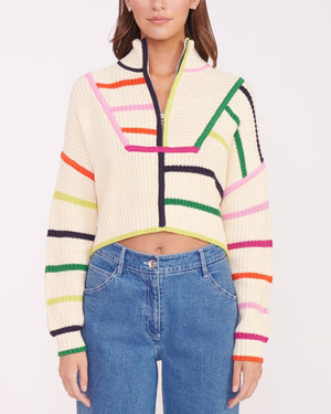 Rainbow Cropped Hampton Sweater