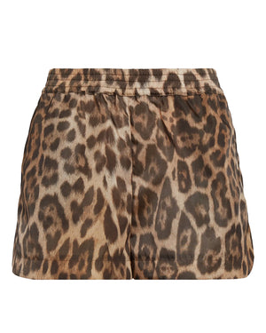 Brown Leopard Print Short