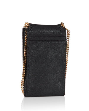 Falabella Wallet on Chain in Black and Gold