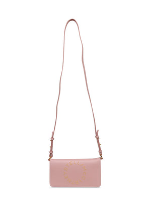 Mini Embossed Logo Wallet Crossbody in Pale Mauve