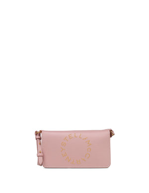 Mini Embossed Logo Wallet Crossbody in Pale Mauve