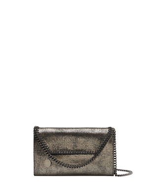 Mini Falabella Wallet Crossbody in Ruthenium