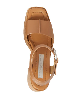 Skyle Buckled Platform Sandals in Brandy