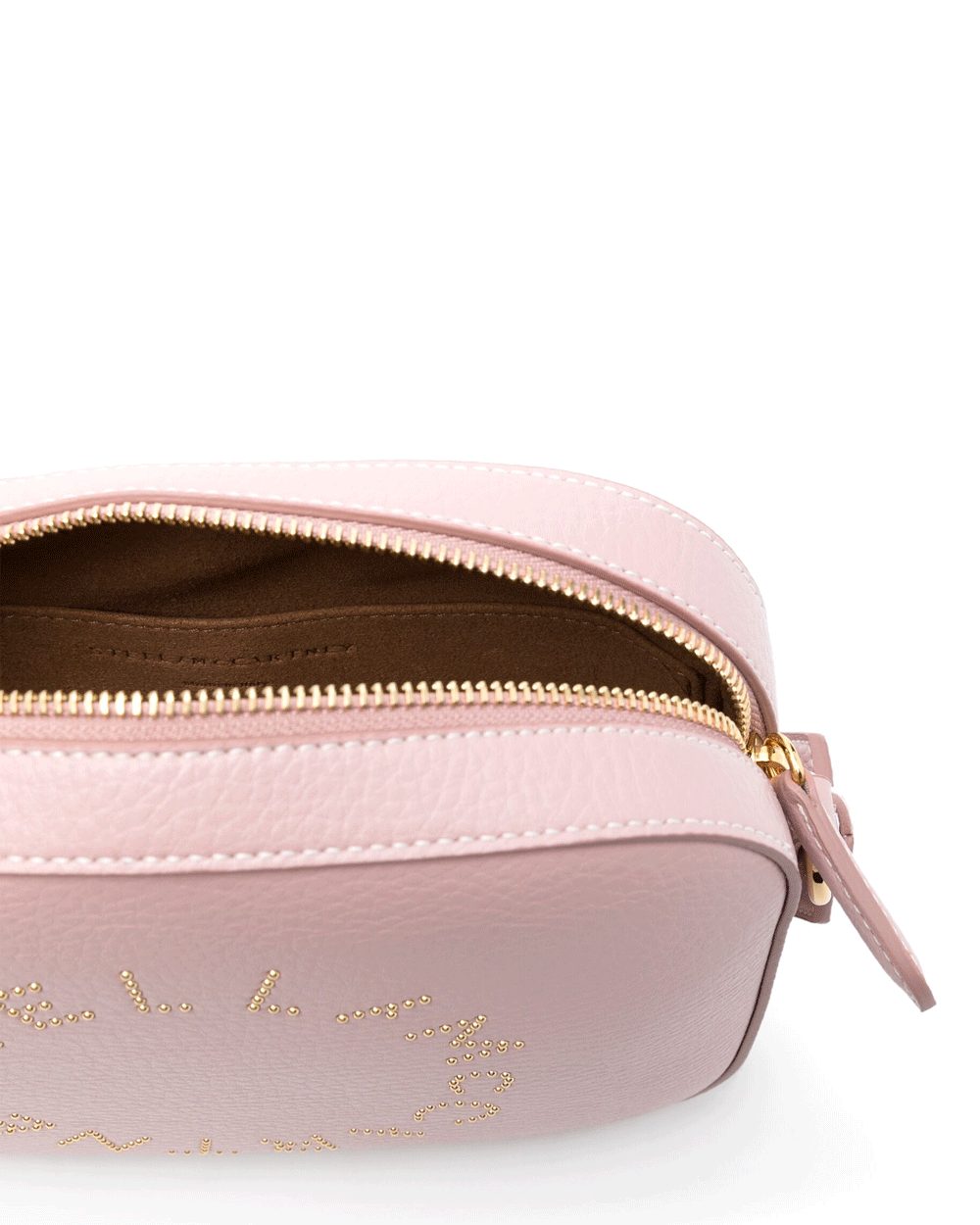 Small Embossed Camera Bag in Pale Mauve