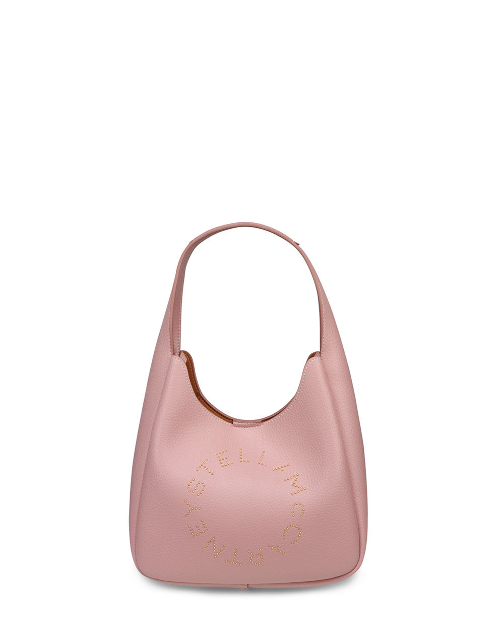 Small Hobo Studded Logo Tote in Pale Mauve