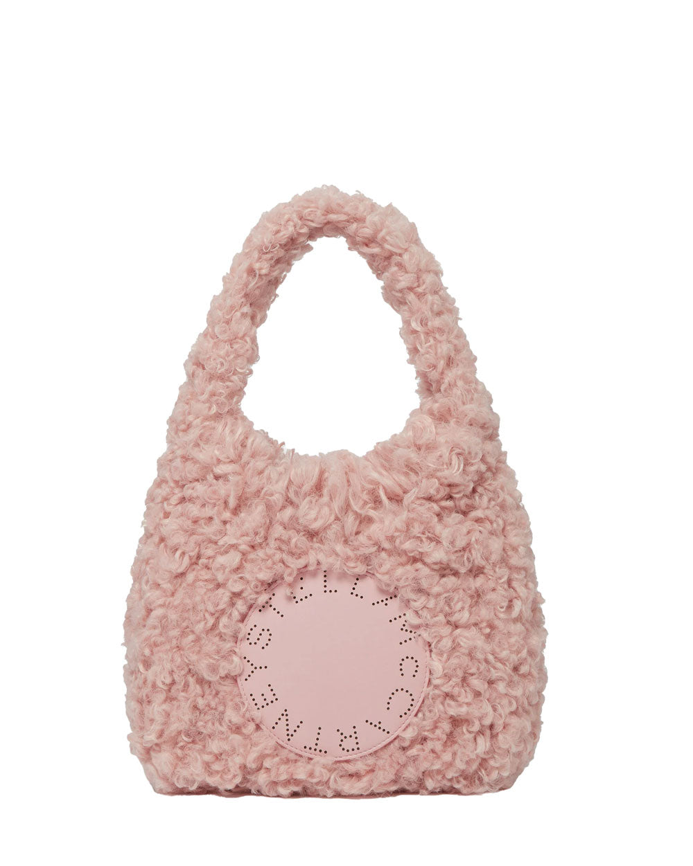 Small Hobo Plush Teddy Tote in Dusty Rose