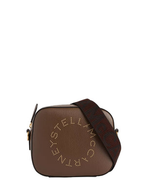 Small Studded Camera Bag in Brown