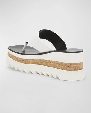 Sneakelyse Platform Thong Sandal in White
