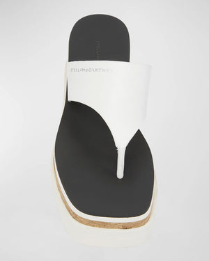 Sneakelyse Platform Thong Sandal in White