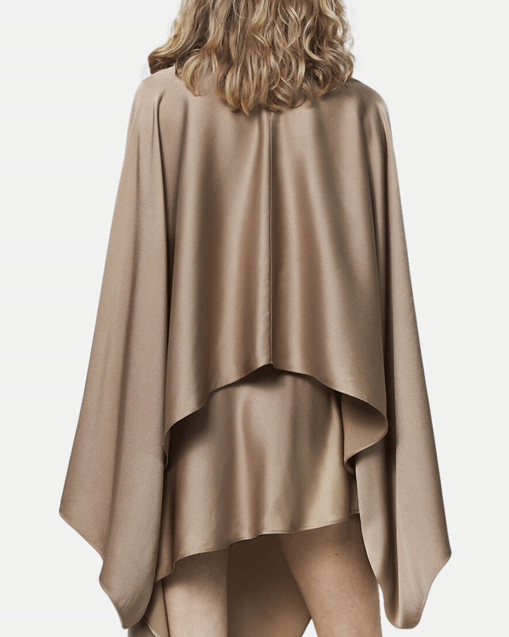 Taupe Cropped Cape Top