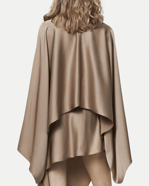 Taupe Cropped Cape Top